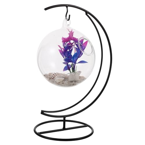 ORFOFE Desktop Betta Aquarium Tank Kreativer Hängender Glasfischbehälter Für Haus Und Büro Runder Zufällige Farbe Für Dekoration Und Wasserpflanzen ORFOFE Desktop Betta Aquarium Tank Kreativer Hängender Glasfischbehälter Für Haus Und Büro Runder Zufällige Farbe Für Dekoration Und Wasserpflanzen von ORFOFE