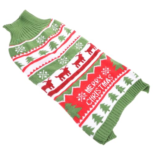 ORFOFE Weihnachts-Pullover Für Hunde Kuscheliger Gestrickter Elk-Print Für Festliche Anlässe Weich Und Warm Für Kostümpartys Langlebig Und Stylisch von ORFOFE