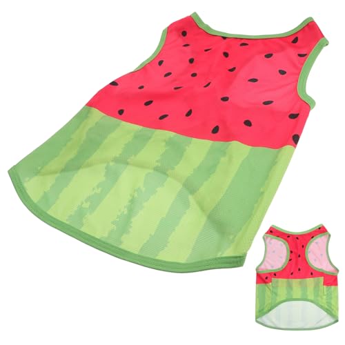 ORFOFE Haustier Kühlweste Wassermelonenmuster Sommer Hundeweste Atmungsaktiv Leicht Kühlendes T Shirt für Mittlere Große Hunde XL von ORFOFE
