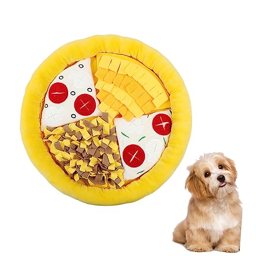 ORFOFE Pet Sniff Pad Hundetrainingsmatte Tierfutter-Futter Interaktive Pizzamatte Mit Sound-aktivierung Gelb von ORFOFE