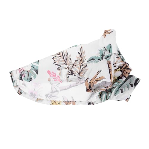 ORFOFE Hawaii Dog Shirt Für Kleine Hunde Atmungsaktive Sommer T-Shirts Mit Blumenprint Outfit Für Haustiere Bei Partys Alltag Maschinenwaschbar Weiße Kokosnuss von ORFOFE