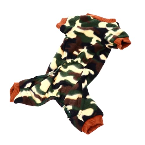 ORFOFE Hundejumpsuit Camouflage Warm Plüsch Overall Winter Hunde Sweater Weicher Ganzkörperanzug Kuscheliger Haustierpullover Für Schlafen Outdoor von ORFOFE