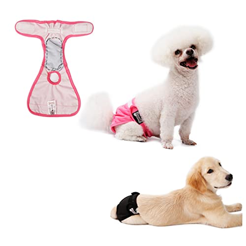ORFOFE Hygiene-Windeln für Hündinnen in elastischer Haustierhose, waschbare Hundewindeln, Windeln für weibliche Hunde, Höschen, rosa Hundewindeln, Unterwäsche, Anti-Belästigung von ORFOFE