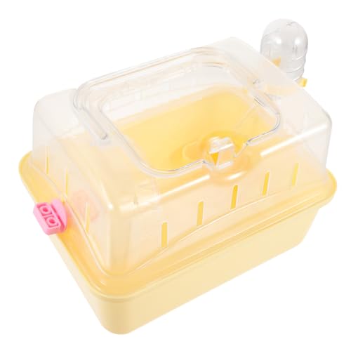 ORFOFE Kleintier Tragebox Mit -Dach Tragbarer Hamsterkäfig Für Kleine Haustiere Für Ausflüge Reisen Und Camping Atmungsaktiv Und Leicht Geeignet Für Hamster Meerschweinchen Co von ORFOFE