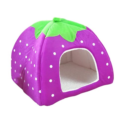 ORFOFE Katzenbett für Haustierbetten hundehaus Bett haustierzelt pet Teepee hundebeet katzenbetg haustierfeldbett Hunde bettchen Haustier warmes abnehmbar Hundekäfig Violett von ORFOFE