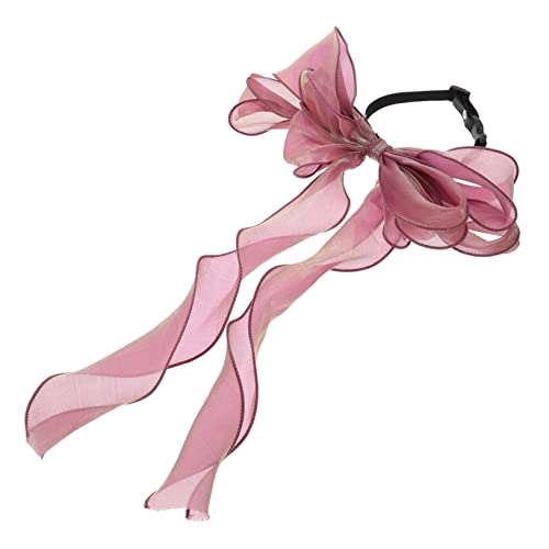 ORFOFE Katzenbogen Geschenke seidenband Welpen kleines Welpenhalsband das Geschenk Partybevorzugung für Haustiere dekorative Kragen die Katze Krawatte Marionette schmücken Rosa von ORFOFE