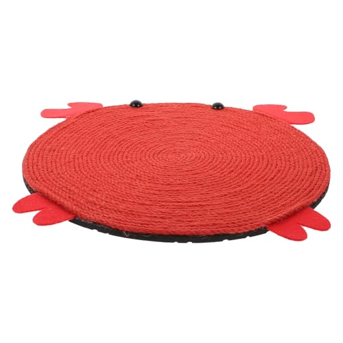 ORFOFE Katzenkratzbaum Katzenkratzbaum Kratzpappe Spielzeug für Katzen Indoor Boden Schaber Kleine Katze Spielzeug Katze Kratzmatte Katzenkralle Pad Horizontale Kratzunterlage Rouge Bereich Teppich von ORFOFE