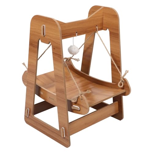 ORFOFE Katzenschlafbett Holzschaukel Katzenhängematte Lounge Haustierschaukel Für Hauskatzen ORFOFE Katzenschlafbett Holzschaukel Katzenhängematte Lounge Haustierschaukel Für Hauskatzen von ORFOFE