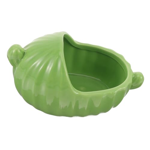 ORFOFE Keramik Hamster Badewanne Sandbadewanne für Kleintiere Hamster Badezimmer Sandkasten für Meerschweinchen und Chinchilla Langlebig Stabil Grün von ORFOFE