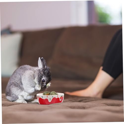 ORFOFE Keramik Hamster Napf Schwerer Rutschfester Futternapf für Kleine Haustiere Wie Kaninchen Meerschweinchen mit Glatter Oberfläche Einfach zu Reinigen Langlebig und Robust für Futter von ORFOFE