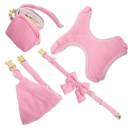 ORFOFE 1satz Hundegeschirr Mit Leine Und Halsband Set Für Kleine Und Mittelgroße Hunde Atmungsaktive Verstellbare Weste Komfortabel Und Einfach Anzulegen Poop Bag Dispenser von ORFOFE