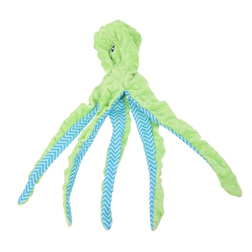 ORFOFE Langlebiges Octopus Hundespielzeug mit Quietscher Robustes Kauspielzeug zur Stressreduktion und Zahnpflege Interaktives Quietschspielzeug für Kleine und Mittelgroße Hunde Fördert von ORFOFE