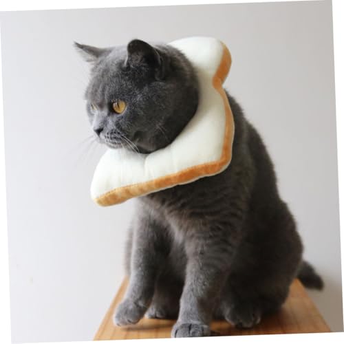 ORFOFE Lustiges Baumwoll Katzenkopfbedeckung Toast Design Xs Atmungsaktiv Komfortables Pet Headgear für Kostüm Cosplay Karneval Tanzshows und Haustier Partys von ORFOFE