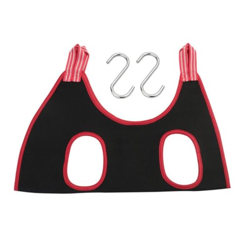 ORFOFE Macrame Katzenhängematte Robust und Stilvoll Hängesofa für Katzen und Haustiere Atmungsaktiv Rutschfestes Katzenbett Indoor Balkon Schwarz rot von ORFOFE