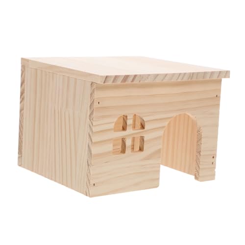 ORFOFE Mehrkammer Holz hamsterhaus mit Futter Wasserplattform Multifunktionales Kleintierversteck Ausbruchsicheres Nagerhaus für Hamster Rennmäuse und Gerbils Einfach zu Reinigen und von ORFOFE