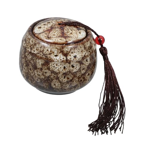 ORFOFE Beige Mini Urne Für Haustierasche Langlebige Keramik-aschebox Mit Sicherem Verschluss Für Hunde Und Katzen Für Zuhause Gedenkplatz von ORFOFE