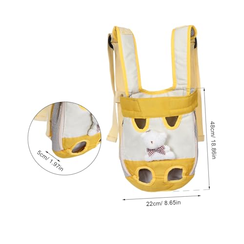 ORFOFE Pet Rucksack für Kleine Hunde und Katzen Atmungsaktiver Robuster Front-Tragetasche mit Doppel-Schulterriemen für Komfortablen Transport Beim Wandern Reisen und Outdoor-aktivitäten von ORFOFE
