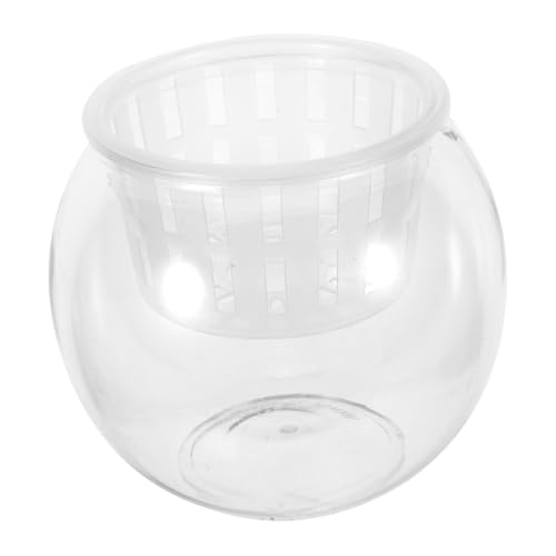 ORFOFE Klares Fischglas-Aquarium Mit Hydroponik- Dekoratives Design Für Pflanzen Und Fische Tischcenterpiece Für Und Büro Rundes Terrarium von ORFOFE