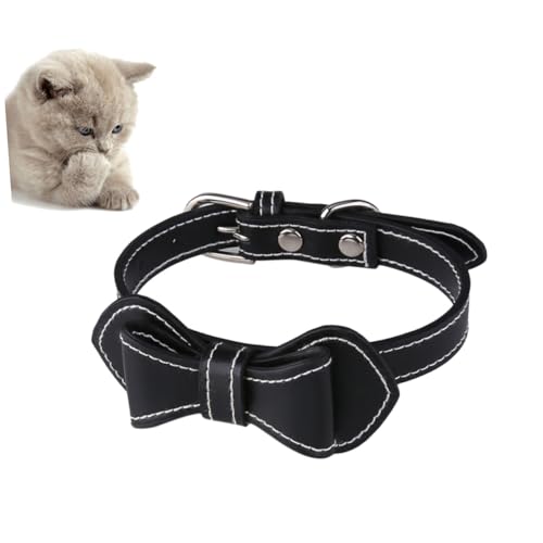 ORFOFE Pu Und Hundehalsband Mit Schleife Verstellbares Langlebiges Pu-Material Für Haustiere Und Praktisch Für Und Besondere Anlässe von ORFOFE