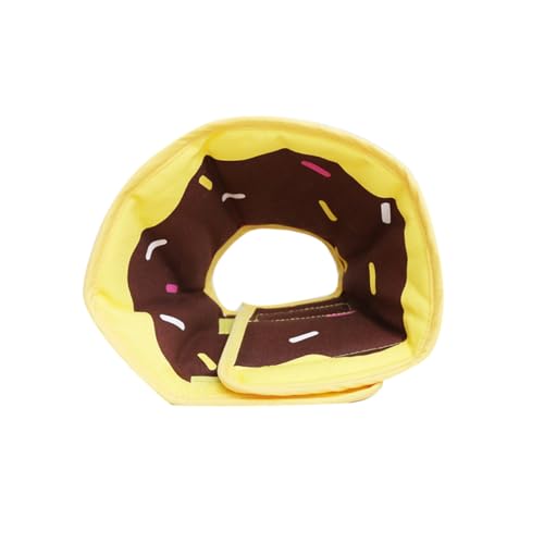 ORFOFE Puppy Halskrause mit Fruchtmuster Weicher Schutzkragen gegen Beißen und Kratzen Verstellbarer Hundehalskreis für Kleine Hunde nach Operation und Wundheilung S Donut Design von ORFOFE