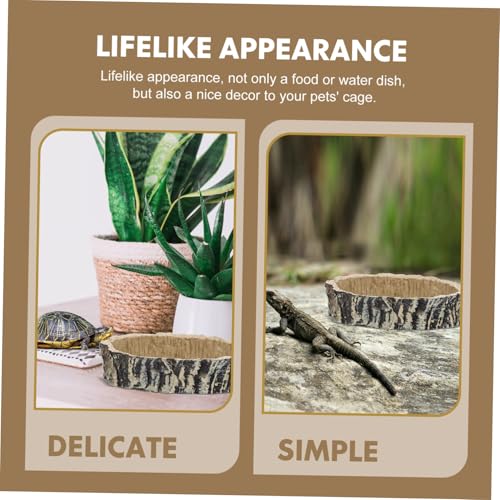 ORFOFE Reptilien Futterschale aus Hochwertigem Harz in Natürlicher Baumrindenoptik Sicher und Bequem für Schildkröten und Amphibien Futter Wassernapf für Terrarien Geeignet ORFOFE Reptilien Futterschale aus Hochwertigem Harz in Natürlicher Baumrindenoptik Sicher und Bequem für Schildkröten und Amphibien Futter Wassernapf für Terrarien Geeignet von ORFOFE