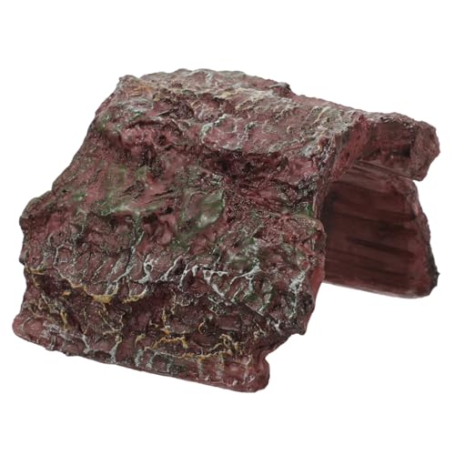 ORFOFE Reptilienhöhle aus Resin Natürliches Versteck und Spielplatz für Kleine Schildkröten Geckos Eidechsen und Amphibien Robustes Aquarium Terrarienzubehör Pflegeleicht und Langlebig von ORFOFE