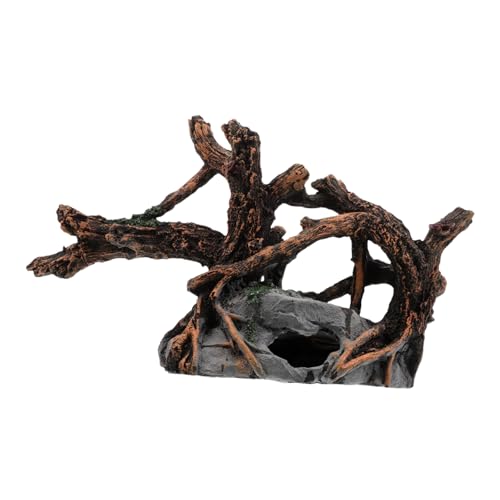 ORFOFE Resin Aquarium Baumstamm Deko mit Hohlraum Versteck Realistische Künstliche Holz Höhle für Betta Fisch Garnelen für Kleine Aquarien und Unterwasserlandschaften von ORFOFE