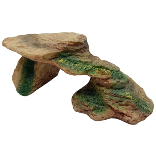 ORFOFE Resin Schildkröten sonnenterrasse Groß UV beständig Langlebig Reptilienversteck und Kletterfelsen Aquarium Terrarien Dekor Geeignet für Wasserschildkröten Echsen Amphibien von ORFOFE