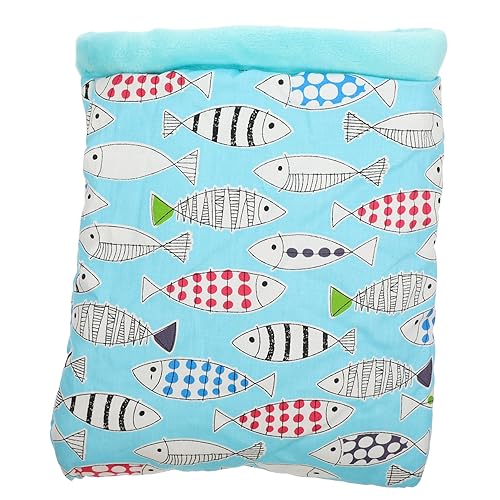 ORFOFE Kleintier Schlafsack Aus Baumwolle Für Hamster Meerschweinchen Und Zuckergleiter Warmes Gemütliches Nest Für Winter Für Kleine Haustiere Blau Mit Fischmuster ORFOFE Kleintier Schlafsack Aus Baumwolle Für Hamster Meerschweinchen Und Zuckergleiter Warmes Gemütliches Nest Für Winter Für Kleine Haustiere Blau Mit Fischmuster von ORFOFE