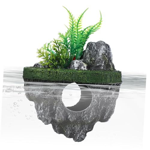 ORFOFE Schwimmender Aquarium Stein Deko mit Realistischer Naturoptik Verschiedene Formen Langlebiges Material Einfach zu Reinigen als Versteck und Pflanzeninsel für Fischbecken von ORFOFE