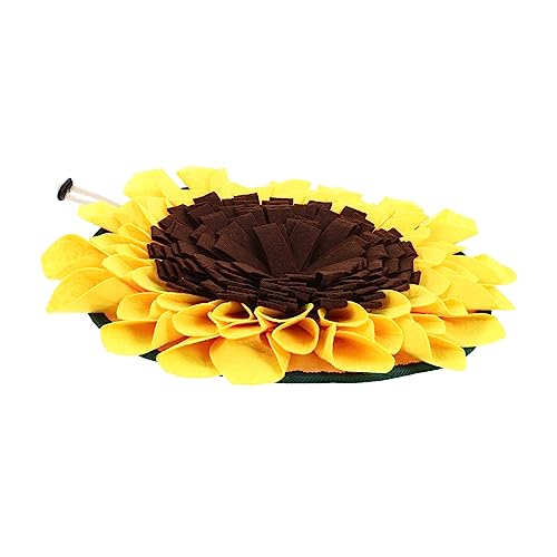 ORFOFE Polyester Futtersuche Matte Sonnenblumen Design Schnüffelmatte Für Hunde Dekorative Haushaltsmatte Haustier Zubehör von ORFOFE