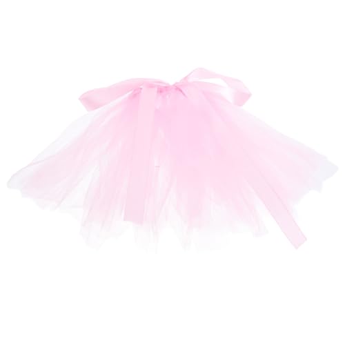 ORFOFE Spitze Tutu für Hunde Mädchen Welpen Hochzeitskleid Prinzessin Kostüm Atmungsaktiv Rosa Mesh Sommerkleidung für Kleine Hunde von ORFOFE