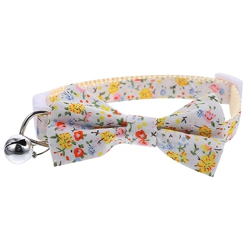 ORFOFE Cute Cat Collar Mit Verstellbarem Bow Tie Und Glockenanhänger Niedliches Katzenhalsband Tägliches Tragen Und Fotografie Für Katzen Und Kleine Hunde von ORFOFE