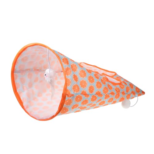 ORFOFE Katzentunnel Spielzeug Quietschball Haustier Röhre Spielzeug Katzenkäfig Versorgung Orange ORFOFE Katzentunnel Spielzeug Quietschball Haustier Röhre Spielzeug Katzenkäfig Versorgung Orange von ORFOFE
