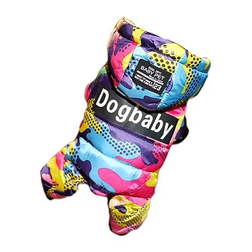 ORFOFE Camouflage Hunde Wintermantel Mit Kapuze Wasserfestes Dickes Pet Apparel Für Pugs Geeignet Für Outdoor-aktivitäten Warm Und von ORFOFE