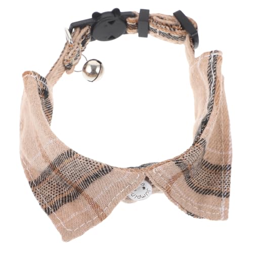 ORFOFE Verstellbares Katzenhalsband mit Kariertem Fliegenknoten Sicherheitsverschluss Modisches Haustieraccessoire Geeignet für Alltag Feiern Fotoshootings und Festliche Anlässe von ORFOFE