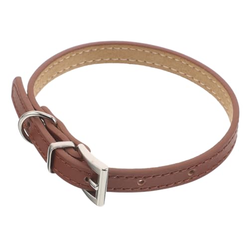 ORFOFE Verstellbares PU Haustierhalsband Angenehm Leicht mit Sicherheitsschnalle für Kleine Hunde Katzen Komfortabel Verstellbar Stilvolles Schmuckhalsband S Geeignet für Outdoor von ORFOFE