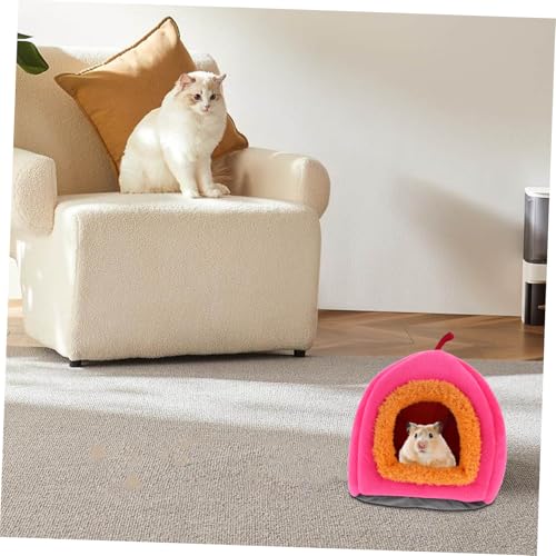 ORFOFE Warmer Kleintier schlafnest für Hamster und Chinchillas Multifunktionales Kuschelnest Weiches Winterbett für Kleine Haustiere Dekoratives Nest für Kaninchen Meerschweinchen und ORFOFE Warmer Kleintier schlafnest für Hamster und Chinchillas Multifunktionales Kuschelnest Weiches Winterbett für Kleine Haustiere Dekoratives Nest für Kaninchen Meerschweinchen und von ORFOFE