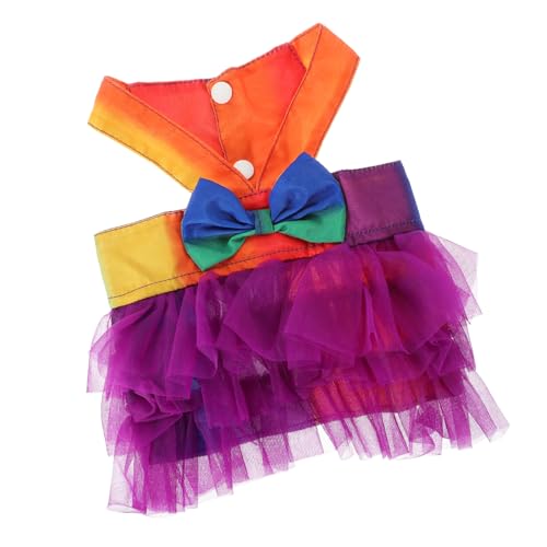 ORFOFE Verstellbarer Rock Mit Schleife Für Hundewelpen Modische Haustier-Outfits Haustierkleidung Bequemes Hundekleid Entzückendes Haustier-Accessoire von ORFOFE