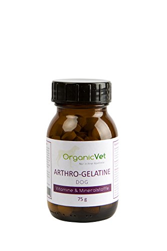 OrganicVet Hund Futterergänzungsmittel Arthro-Gelantine, 1er Pack (1 x 75 g) von OrganicVet