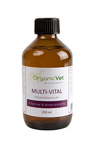 OrganicVet Hund Futterergänzungsmittel Multi-Vital, 1er Pack (1 x 240 ml) von OrganicVet
