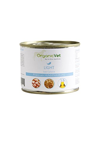 OrganicVet Hund Nassfutter Veterinary Light, 6er Pack (6 x 200 g) von OrganicVet
