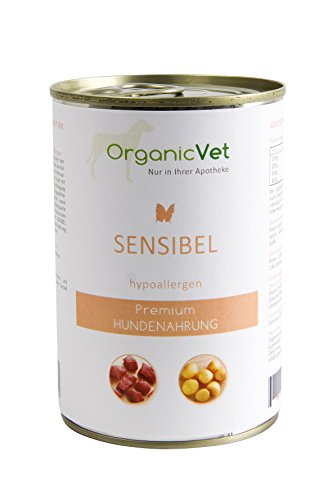 OrganicVet Hund Nassfutter Veterinary Sensibel, 6er Pack (6 x 400 g) von OrganicVet