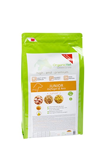 ORGANICVET Hund Trockenfutter Junior, 1er Pack (1 x 5 kg), M von OrganicVet