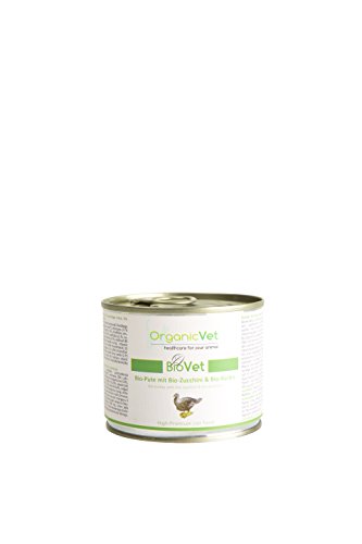 OrganicVet Katze Nassfutter BioVet Bio-Pute mit Bio-Kürbis, 6er Pack (6 x 200 g) von OrganicVet