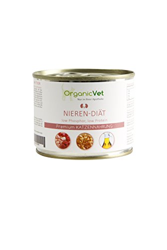 OrganicVet Katze Nassfutter Veterinary Nieren-Diät, 6er Pack (6 x 200 g) von OrganicVet