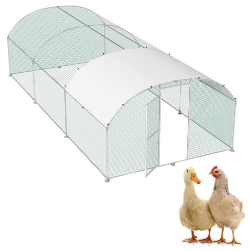 ORHEYA 3x6m Hühnerstall Freilaufgehege - Verzinkter Metallrahmen mit PE Sonnenschutzdach, Geflügelstall für Hühner Hasen Kleintiere mit Tür und Schloss, Haustierkäfig Hühnerhaus ORHEYA 3x6m Hühnerstall Freilaufgehege - Verzinkter Metallrahmen mit PE Sonnenschutzdach, Geflügelstall für Hühner Hasen Kleintiere mit Tür und Schloss, Haustierkäfig Hühnerhaus von ORHEYA