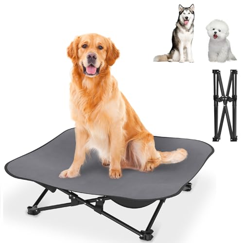 ORHEYA Faltbares Outdoor Hundebett – Erhöhtes, atmungsaktives hundeliege Bett für Hunde bis 60 kg, ideal für Camping und Garten, Outdoor Indoor 87 x 87 x 33 cm ORHEYA Faltbares Outdoor Hundebett – Erhöhtes, atmungsaktives hundeliege Bett für Hunde bis 60 kg, ideal für Camping und Garten, Outdoor Indoor 87 x 87 x 33 cm von ORHEYA