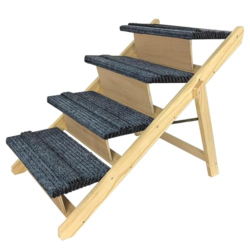 ORHEYA Hundetreppe Auto Klappbar 2-in1 Haustiertreppe aus Holz Tiertreppe mit Anti-rutsch Einsatz für Haustiere Einstiegshilfe für Kofferraum, Autorampe bis zu 80 kg ORHEYA Hundetreppe Auto Klappbar 2-in1 Haustiertreppe aus Holz Tiertreppe mit Anti-rutsch Einsatz für Haustiere Einstiegshilfe für Kofferraum, Autorampe bis zu 80 kg von ORHEYA