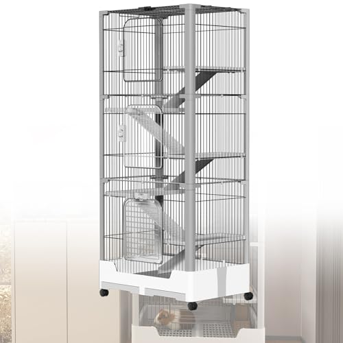 ORHEYA Kaninchenstall 3 Ebenen Kaninchenkäfig mit Sicherheitsverschluss, Rollen, Abnehmbarer Ruheplattform und Leiter Kleintierstall Meerschweinchenkäfig Haustierkäfig für Kleintiere, 73 x 50 x 160 cm ORHEYA Kaninchenstall 3 Ebenen Kaninchenkäfig mit Sicherheitsverschluss, Rollen, Abnehmbarer Ruheplattform und Leiter Kleintierstall Meerschweinchenkäfig Haustierkäfig für Kleintiere, 73 x 50 x 160 cm von ORHEYA